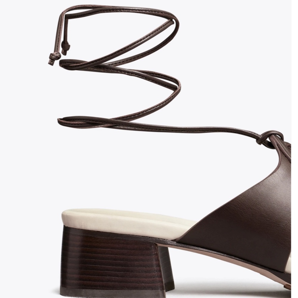 Tory Burch  BOMBÉ MILLER HEEL SANDAL In Coconut & New Ivory Size 11 NIB - Picture 4 of 5